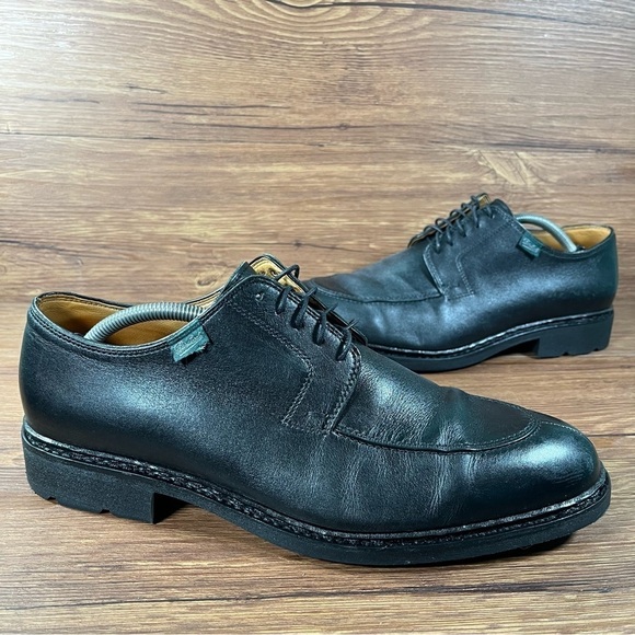 Paraboot “Prevert” Black Leather Oxfords Shoes Men’s Size 10 - Picture 1 of 11